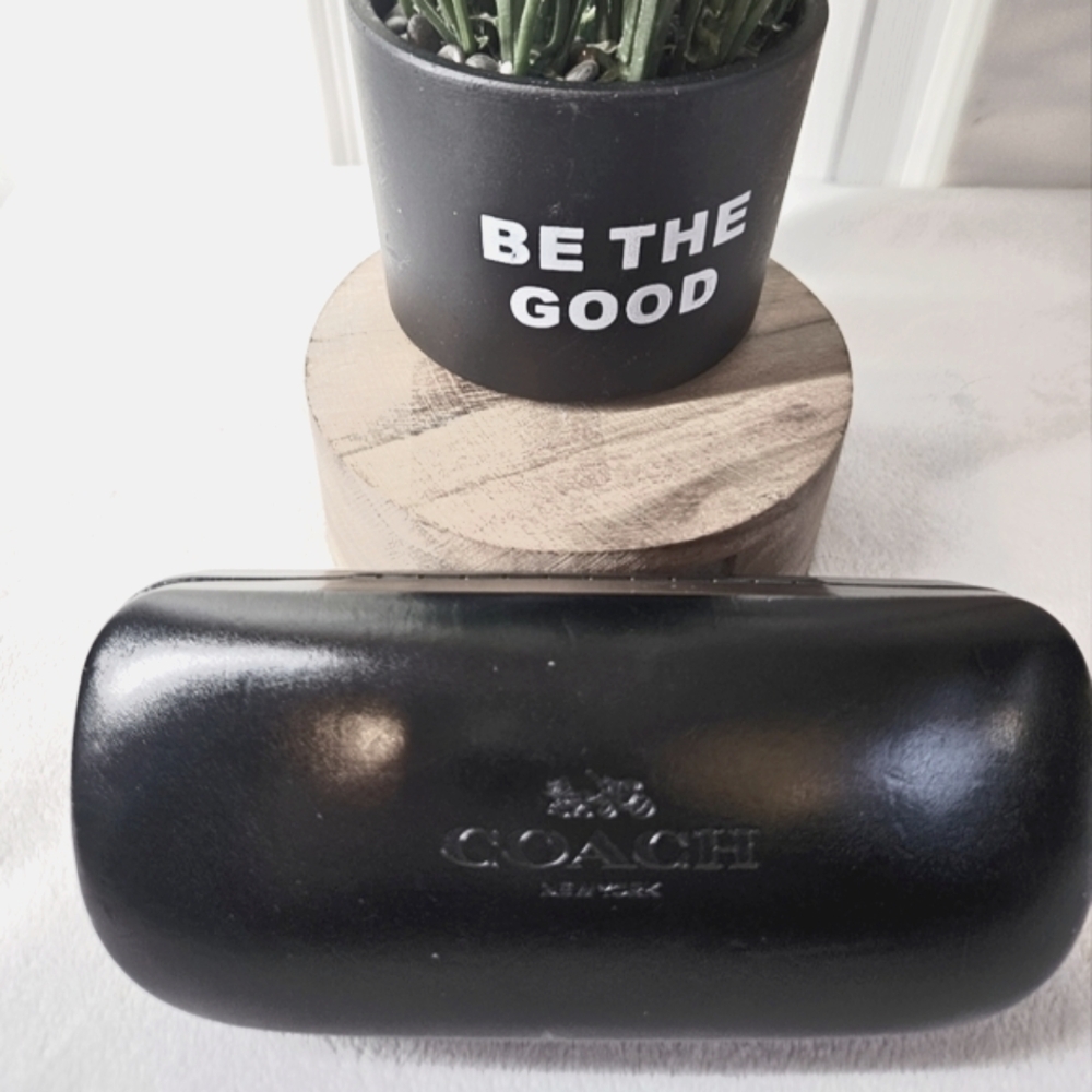 Coach Black leather Eye Glasses Case